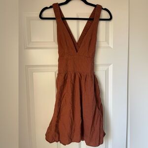 Abercrombie & Fitch Terracotta Backless Dress with Shorts - tall